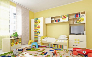 Детская комната Клаксон (Бежевый/корпус Клен) в Сосновке - sosnovka.mebel54.com | фото