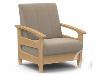 Кресло для отдыха Омега (бук лак/CATANIA LATTE) в Сосновке - sosnovka.mebel54.com | фото