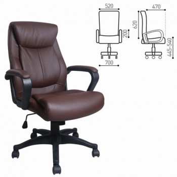 Кресло офисное BRABIX Enter EX-511 (коричневый) в Сосновке - sosnovka.mebel54.com | фото
