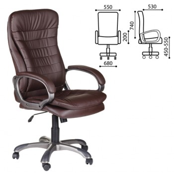Кресло офисное BRABIX Omega EX-589 (коричневое) в Сосновке - sosnovka.mebel54.com | фото
