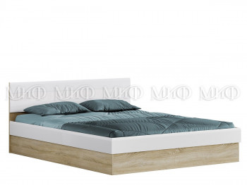 Кровать 1,4 спальня Фортуна (Дуб сонома/белый глянец) в Сосновке - sosnovka.mebel54.com | фото