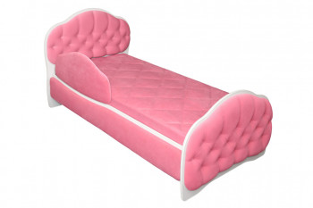 Кровать 160 Гармония 89 Розовый (мягкий бортик) в Сосновке - sosnovka.mebel54.com | фото