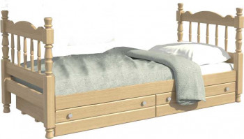 Кровать одинарная Аленка из массива сосны 800*1890 Сосна в Сосновке - sosnovka.mebel54.com | фото