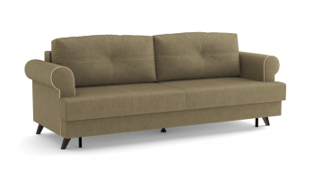 Оливер / диван - кровать 3-х местн. (еврокнижка) (велюр велутто коричневый 23 в Сосновке - sosnovka.mebel54.com | фото