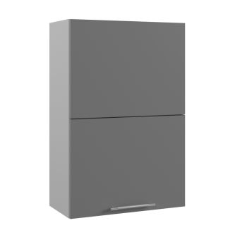 Ройс ВПГПМ 600 Шкаф верхний высокий Blum Aventos HF (Графит софт/корпус Серый) в Сосновке - sosnovka.mebel54.com | фото