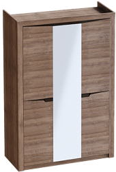 Шкаф трехдверный Соренто Дуб стирлинг/Кофе структурный матовый в Сосновке - sosnovka.mebel54.com | фото